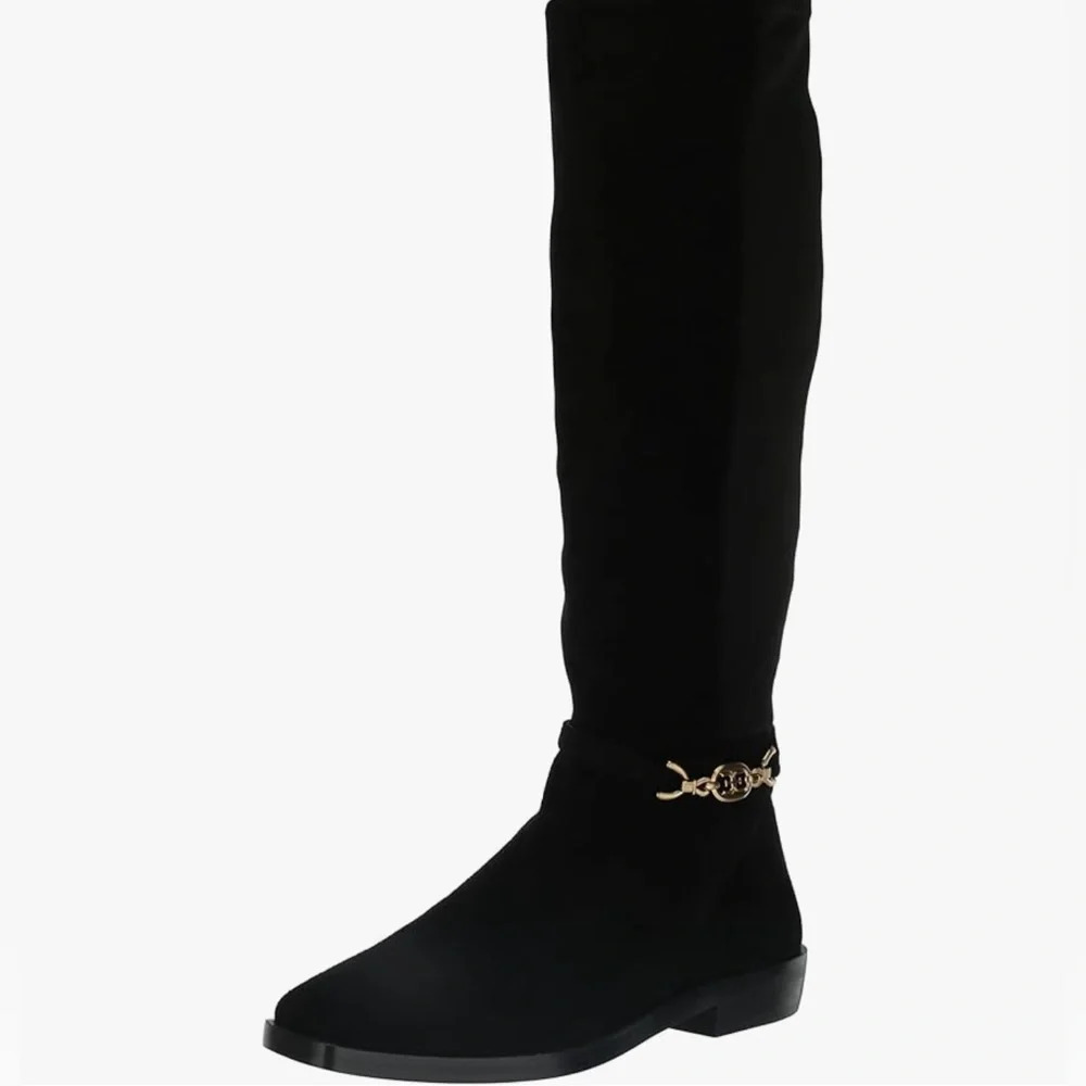 Sam Edelman Black Suede Clive Embellished Riding Boot Size 5